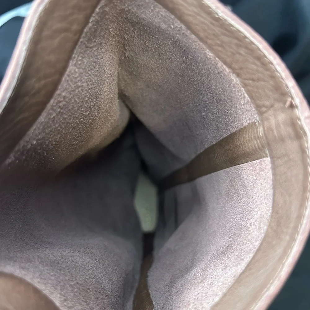 COLE HAAN Soft Leather Slouch Pull On Knee High Boots- Chesnut Brown Size 7B - Picture 5 of 8